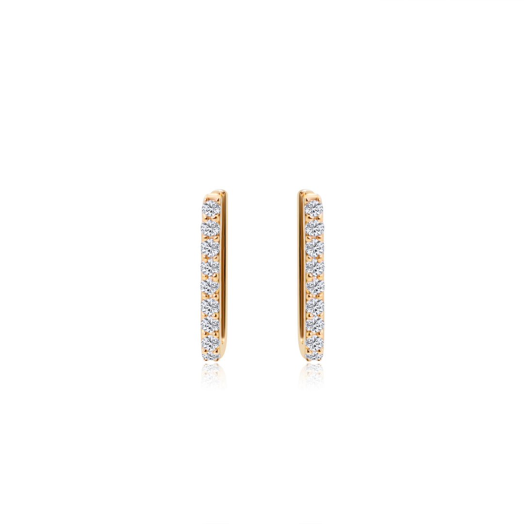 Elongated Diamond Hoops