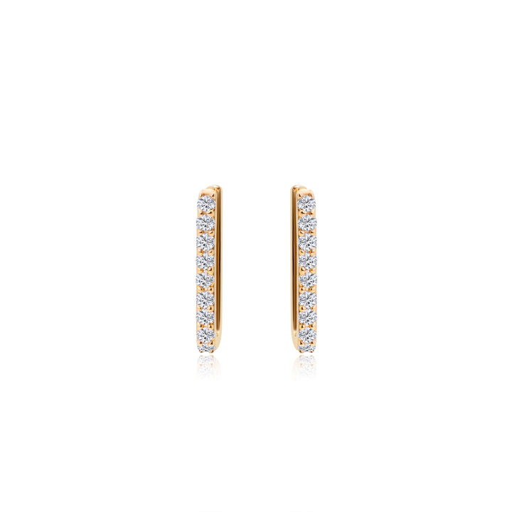 Elongated Diamond Hoops