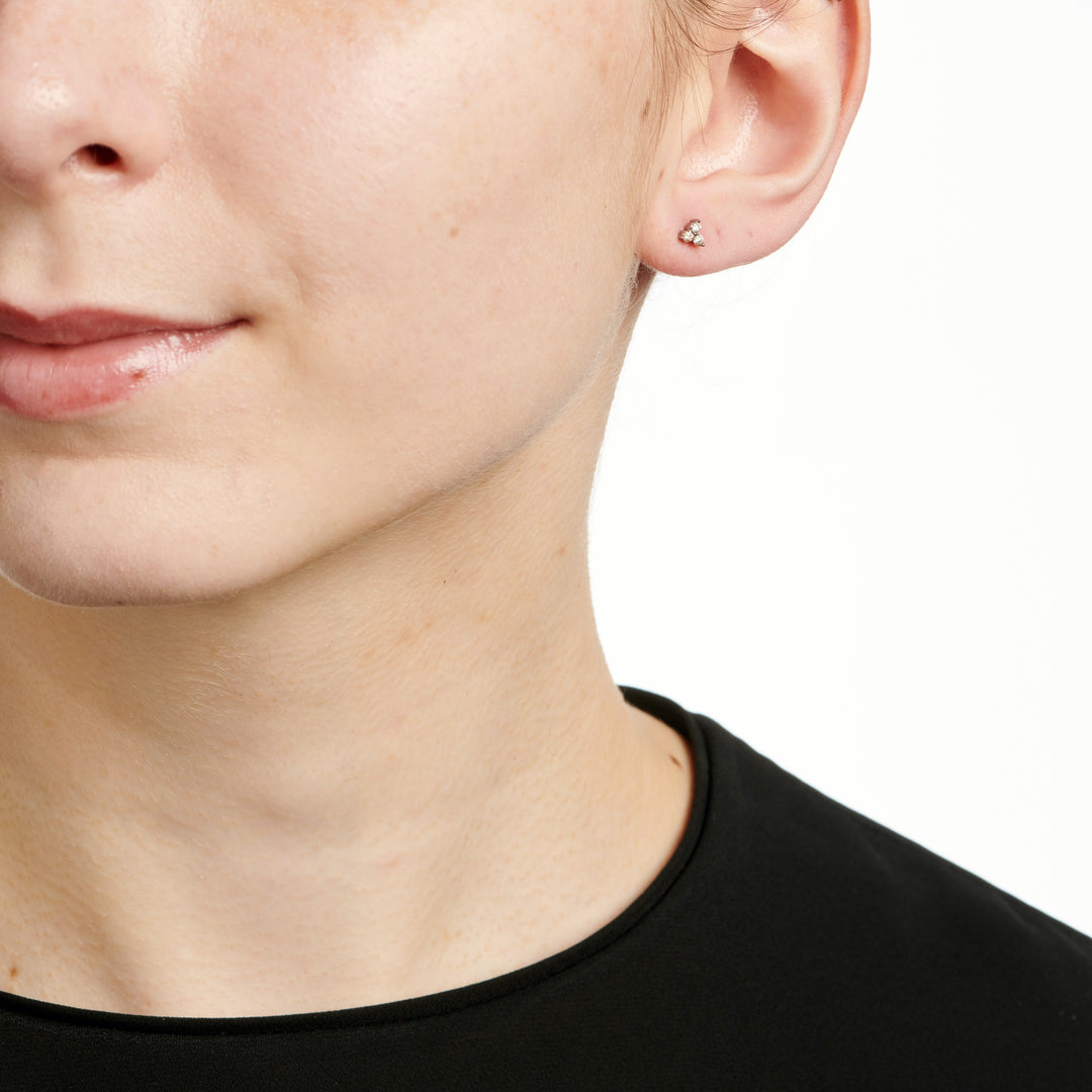 Diamond Holly Studs