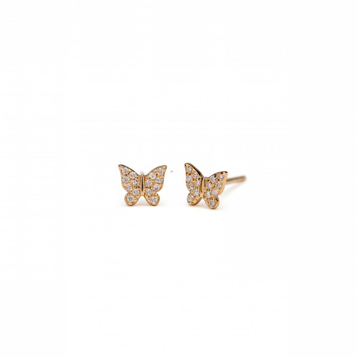 Mini Diamond Butterfly Studs