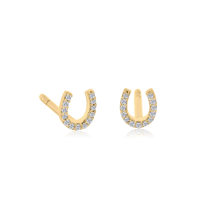 Mini Diamond Horseshoe Studs