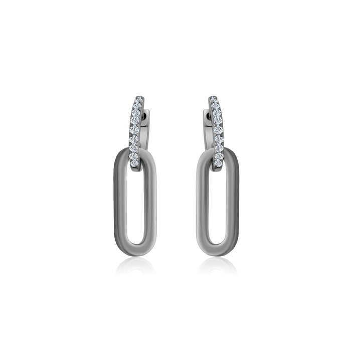 Diamond Paperclip Huggies