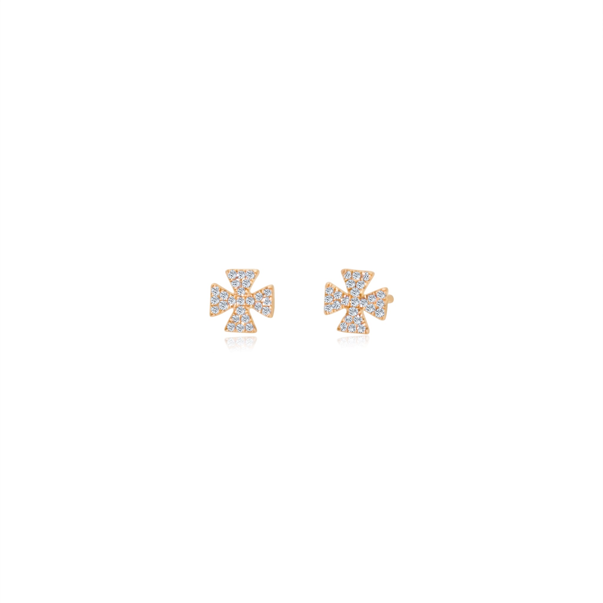 Diamond Square Cross Studs – S. Bell Designs