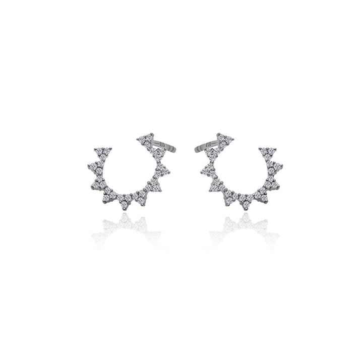 Festive Diamond Side Spike Studs