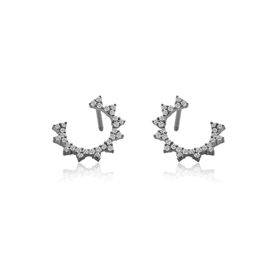 Festive Diamond Side Spike Studs