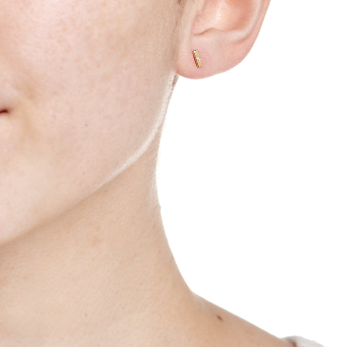 Mini Diamond Bar Studs