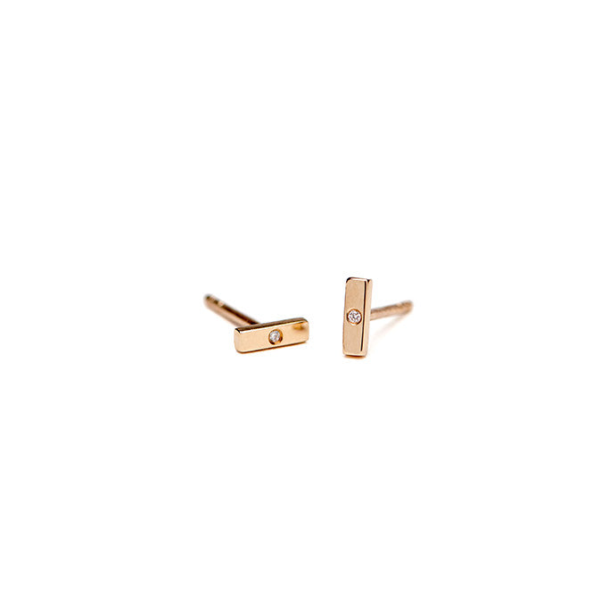 Mini Diamond Bar Studs