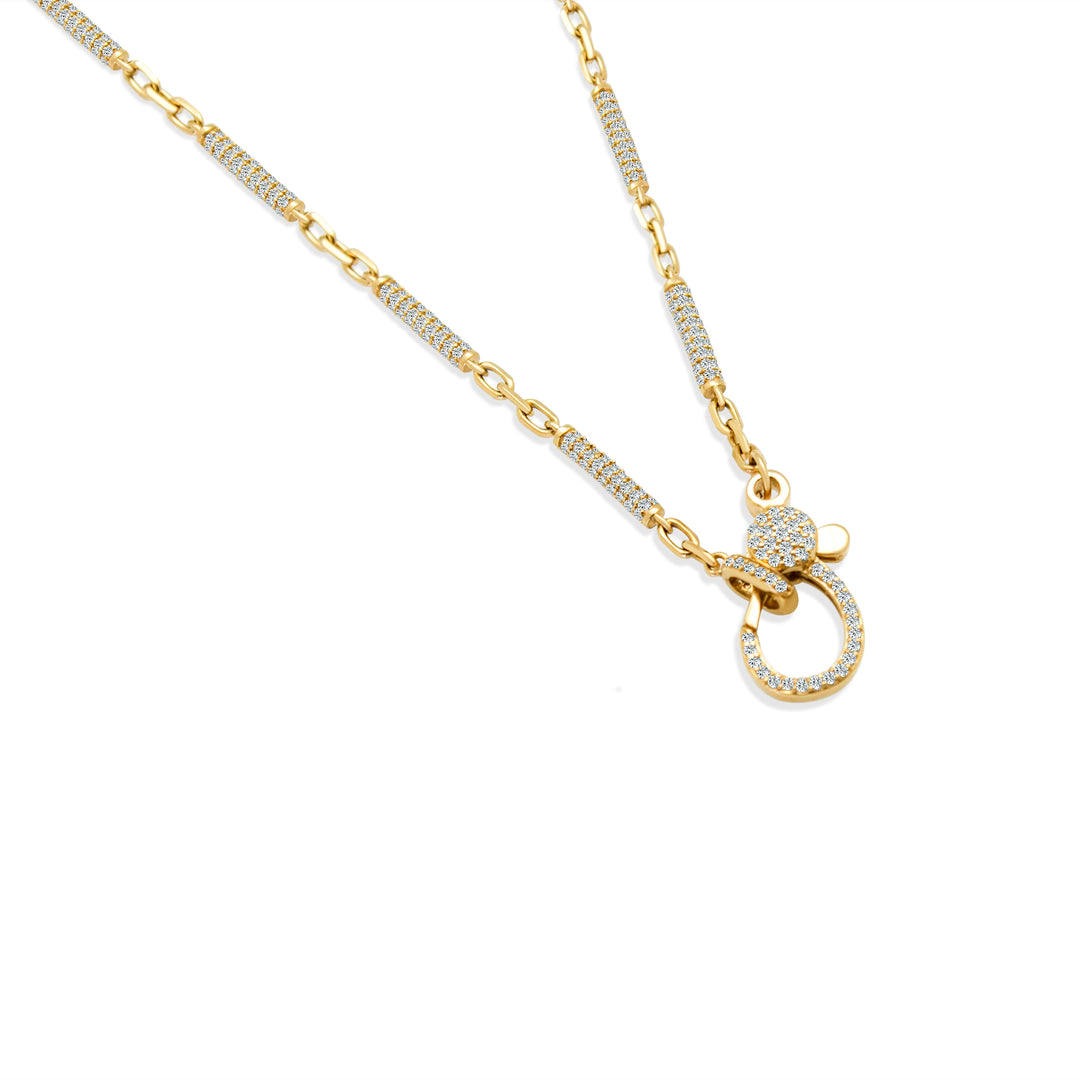 Diamond Barrel Necklace