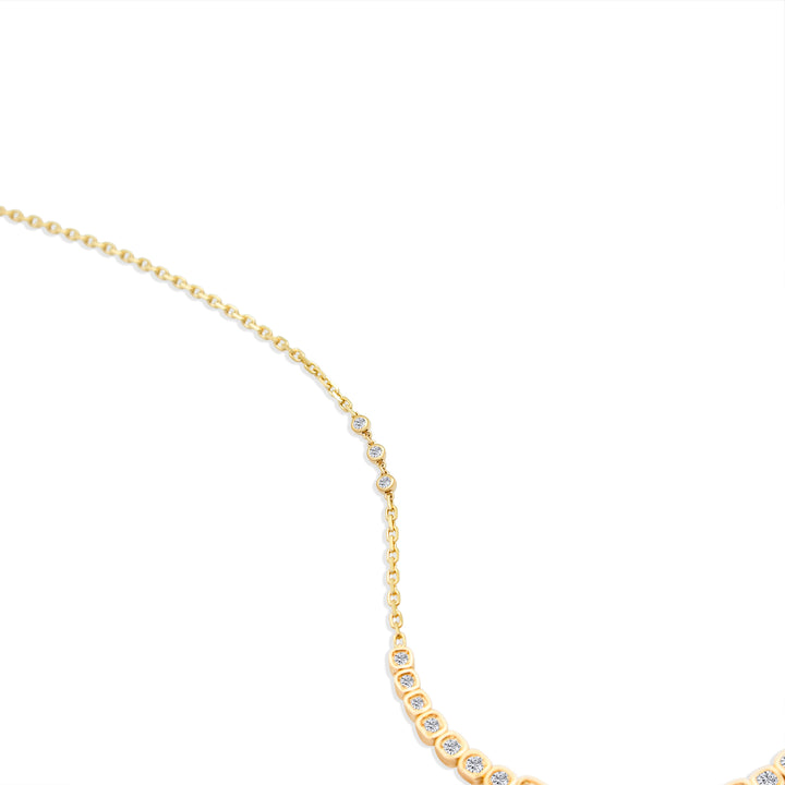 Diamond Cushion Tennis Necklace on Chain