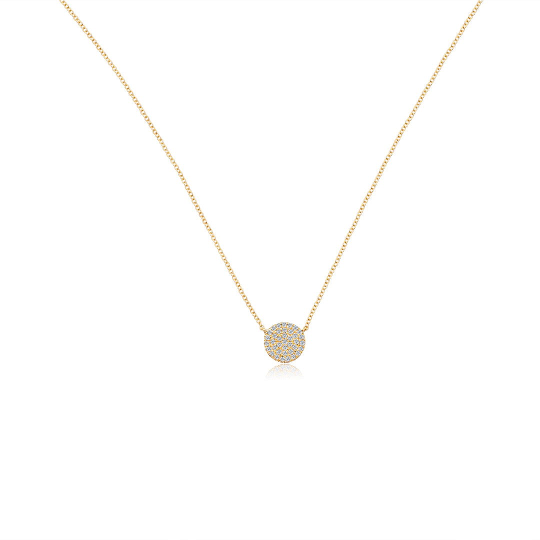 Diamond Disc Necklace