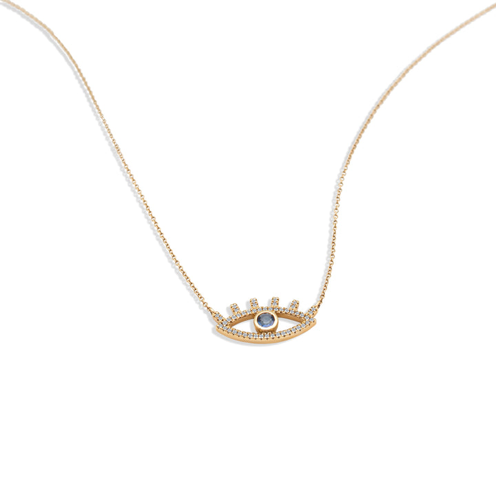 Diamond Sapphire Thick Lash Necklace