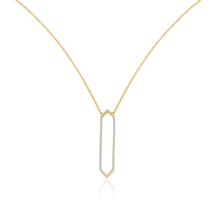 Vertical Diamond Hexagon Necklace