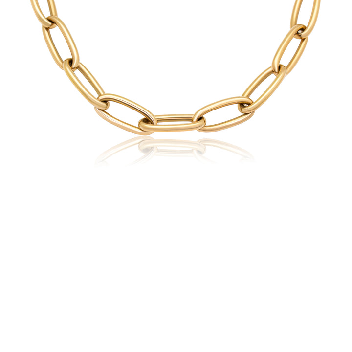 Large Heavy Gold Oblong Chain