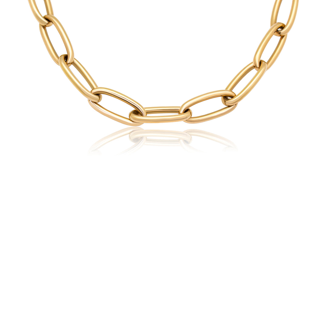 Large Heavy Gold Oblong Chain