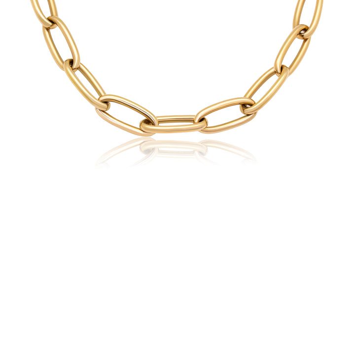 Large Heavy Gold Oblong Chain