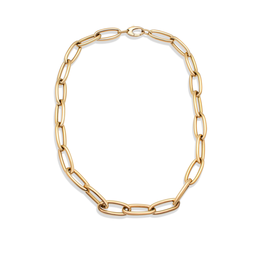 Large Heavy Gold Oblong Chain