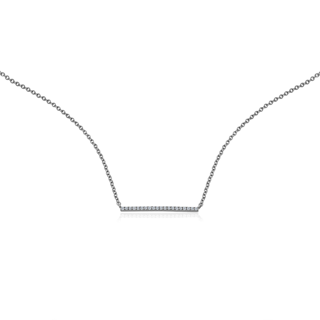 Single Diamond Bar Necklace