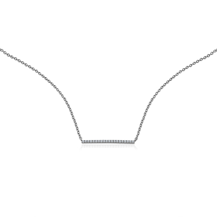 Single Diamond Bar Necklace