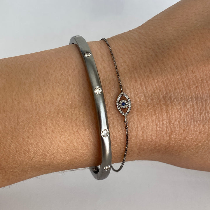 Five Diamond Dot Bangle